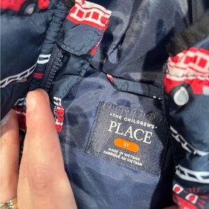 The Children's Place Navy and Red Patterned Jacket